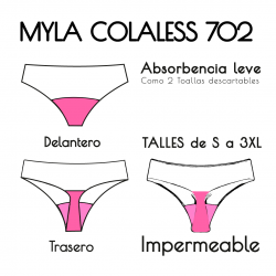 Colaless  Menstruación y Uso diario Talles XS-XL MYLA (Línea Arco iris)