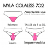 Colaless  Menstruación y Uso diario Talles XS-XL MYLA (Línea Arco iris)
